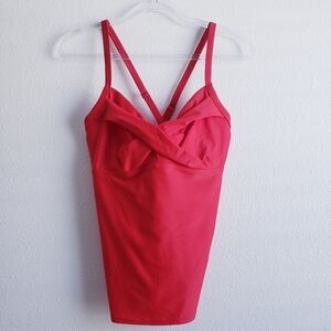 Athleta Twister Tank Criss Cross Back Swim Top
